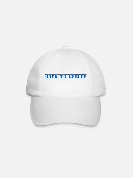 Greece Griechenland - Baseballkappe - Weiß/Weiß