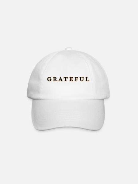 Grateful botschaft in urban stil - Baseballkappe - Weiß/Weiß