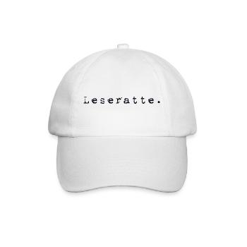Leseratte - Baseballkappe - Weiß/Weiß - Vorne