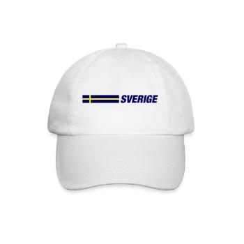 Schweden Flagge Sverige - Baseballkappe - Weiß/Weiß - Vorne