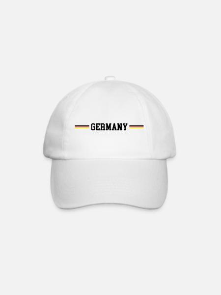 Germany Fahne - Baseballkappe - Weiß/Weiß