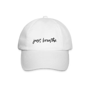 Just breathe. - Baseballkappe - Weiß/Weiß - Vorne