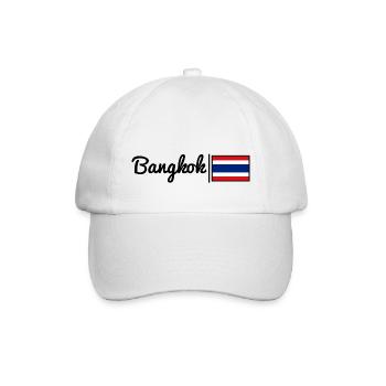 Bangkok - Thailand - Baseballkappe - Weiß/Weiß - Vorne