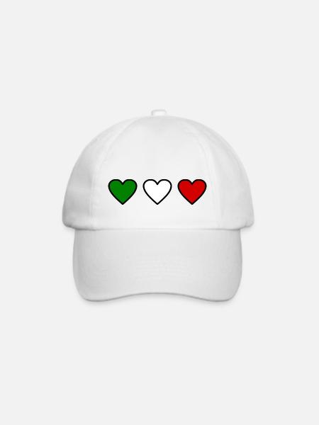 Italien - Baseballkappe - Weiß/Weiß