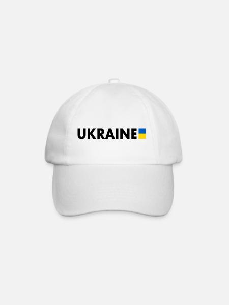 Ukraine - Baseballkappe - Weiß/Weiß