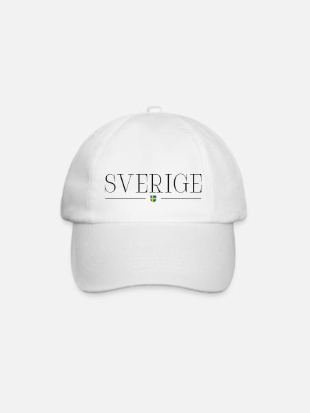 Schweden - Baseballkappe - Weiß/Weiß