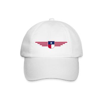 Texas Fan T-Shirt – Lone Star Style - Baseballkappe - Weiß/Weiß - Vorne