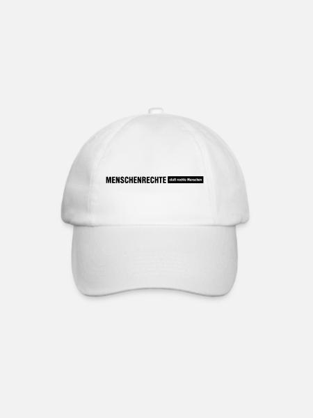 Menschenrechte Spruch Zeile - Baseballkappe - Weiß/Weiß