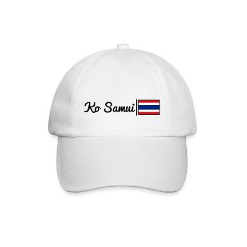Ko Samui - Thailand - Baseballkappe - Weiß/Weiß - Vorne