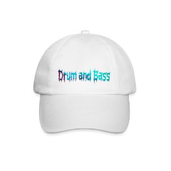 Drum and Bass für die Drum- und Bass-Liebhaber - Baseballkappe - Weiß/Weiß - Vorne