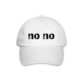 NoNo NotNow Nein nicht jetzt Nö No not now - Baseballkappe - Weiß/Weiß - Vorne