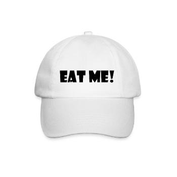 Eat me - Baseballkappe - Weiß/Weiß - Vorne