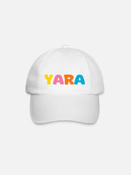 Name - Yara - Baseballkappe - Weiß/Weiß
