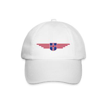 Island T-Shirt – Magie der Nordlichter - Baseballkappe - Weiß/Weiß - Vorne