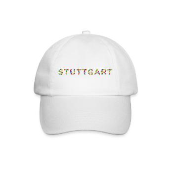Stuttgart T-Shirt – Heimat & Skyline Style - Baseballkappe - Weiß/Weiß - Vorne