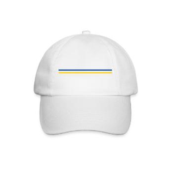 Linie oder Flagge Ukraine - Baseballkappe - Weiß/Weiß - Vorne