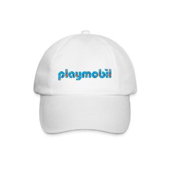 Playmobil Klassisches Logo Bunt - Baseballkappe - Weiß/Weiß - Vorne