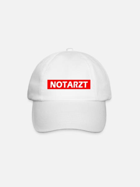 Notarzt - Baseballkappe - Weiß/Weiß