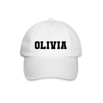 Name - Olivia - Baseballkappe - Weiß/Weiß - Vorne