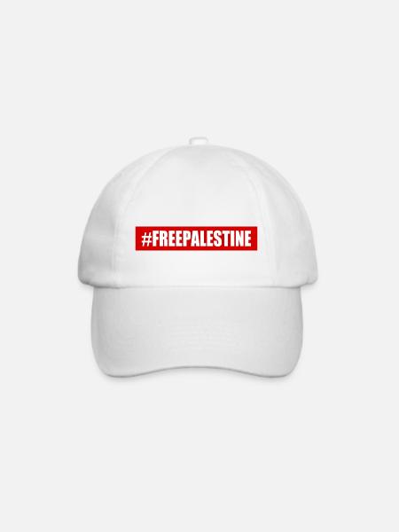 Free palestine - Baseballkappe - Weiß/Weiß