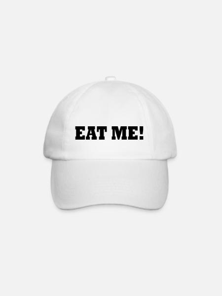 Eat me - Baseballkappe - Weiß/Weiß