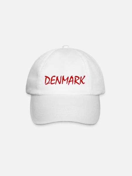 Dänemark - Baseballkappe - Weiß/Weiß