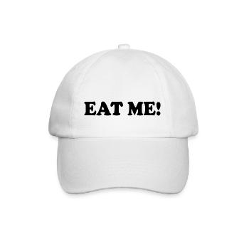 Eat me - Baseballkappe - Weiß/Weiß - Vorne