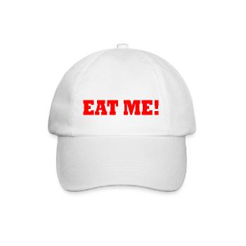 Eat me - Baseballkappe - Weiß/Weiß - Vorne