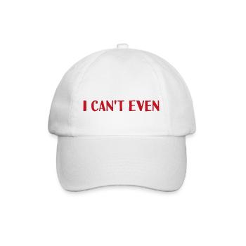 I can't even - Baseballkappe - Weiß/Weiß - Vorne