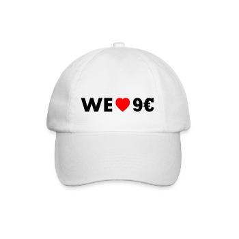 9 euro ticket - Baseballkappe - Weiß/Weiß - Vorne