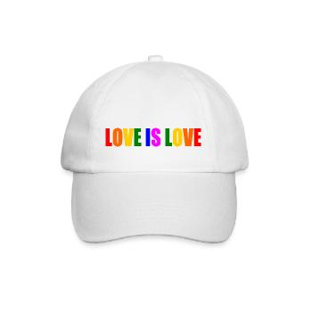 Love is love - Baseballkappe - Weiß/Weiß - Vorne