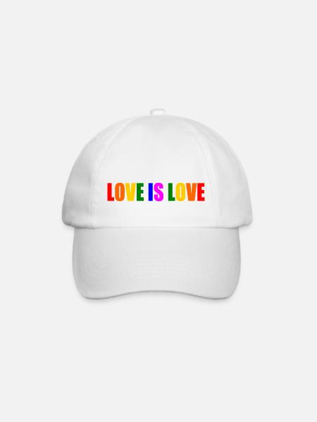 Love is love - Baseballkappe - Weiß/Weiß