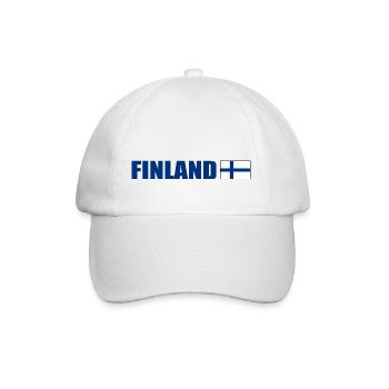 Finnland - Baseballkappe - Weiß/Weiß - Vorne
