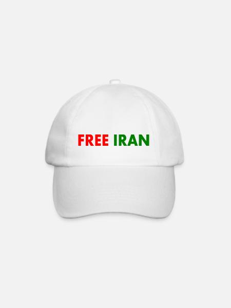 Free iran - Baseballkappe - Weiß/Weiß