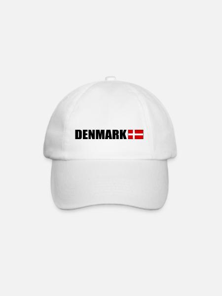 Dänemark - Baseballkappe - Weiß/Weiß