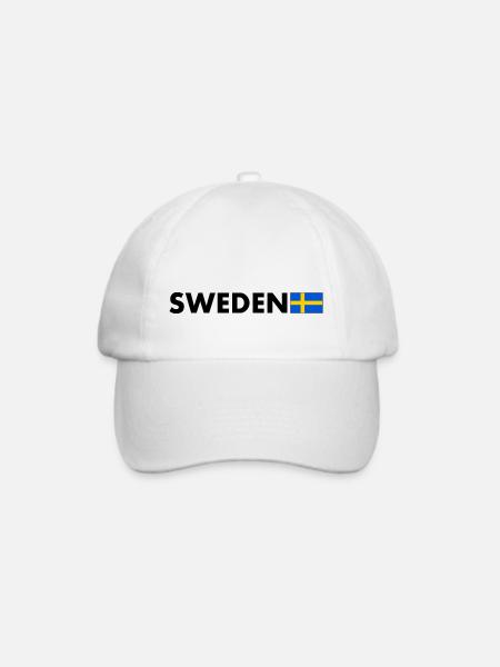 Schweden - Baseballkappe - Weiß/Weiß