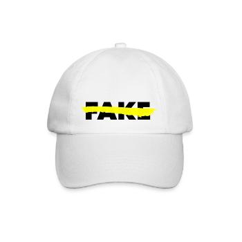 NO FAKE - Baseballkappe - Weiß/Weiß - Vorne
