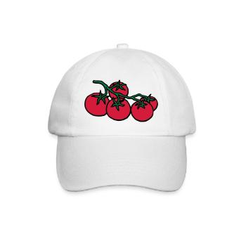 tomaten / tomato - Baseballkappe - Weiß/Weiß - Vorne