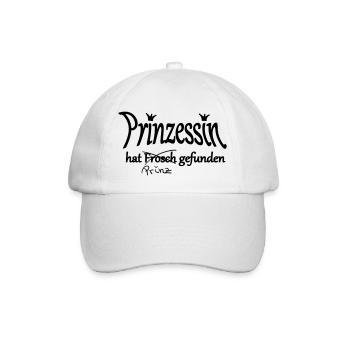 Prinzessin - Frosch - Baseballkappe - Weiß/Weiß - Vorne
