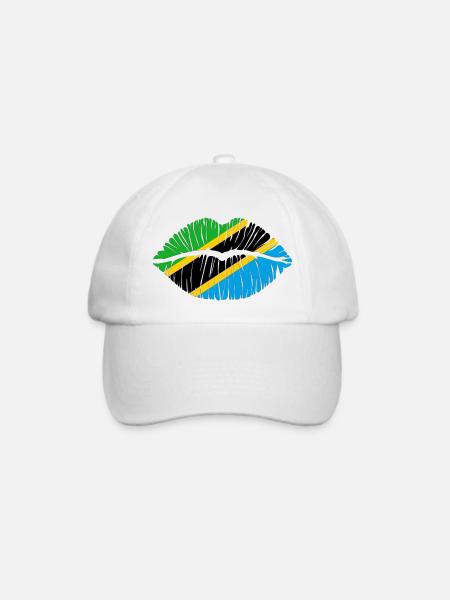 Kuss Tansania - Baseballkappe - Weiß/Weiß