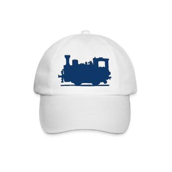 Vintage Steam Train - Baseballkappe - Weiß/Weiß - Vorne
