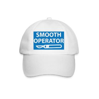 Doktor / Arzt: Smooth Operator - Baseballkappe - Weiß/Weiß - Vorne