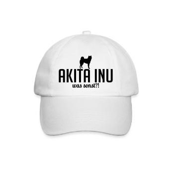 AKITA INU was sonst - Baseballkappe - Weiß/Weiß - Vorne