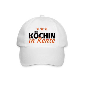 Köchin Rente - Baseballkappe - Weiß/Weiß - Vorne
