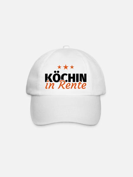 Köchin Rente - Baseballkappe - Weiß/Weiß