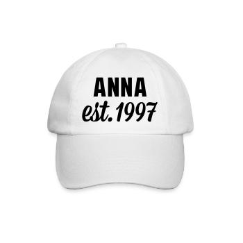Anna est 1997 - Baseballkappe - Weiß/Weiß - Vorne