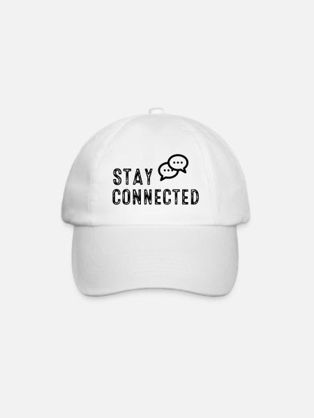 Stay connected! - Baseballkappe - Weiß/Weiß