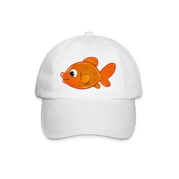 oranger Fisch - Baseballkappe - Weiß/Weiß - Vorne