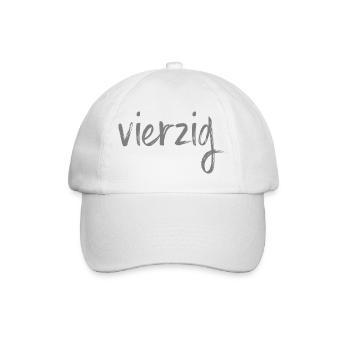 40 vierzig 40. Geburtstag Geschenk - Baseballkappe - Weiß/Weiß - Vorne