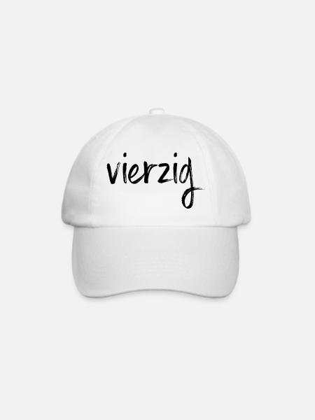 40 vierzig 40. Geburtstag Geschenk - Baseballkappe - Weiß/Weiß